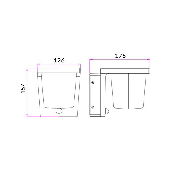 CLA Khepri Exterior LED Sensor Surface Mounted Cylinder Wall Light