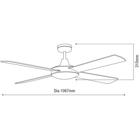 Martec Lifestyle Mini 42″ AC Ceiling Fan