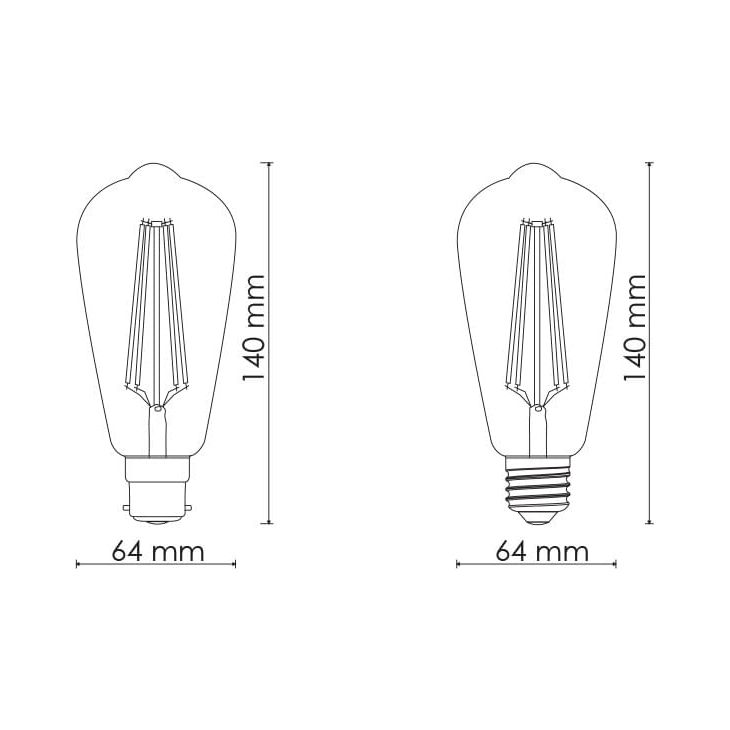 SAL LST21 8W Dimmable LED Filament Vintage Deco Globe