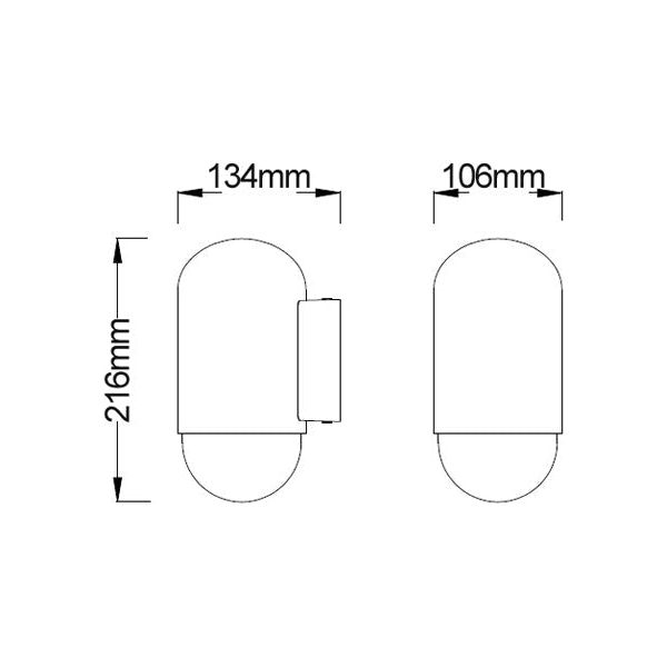 CLA MAGNUM Exterior Surface Mounted Wall Lights IP44