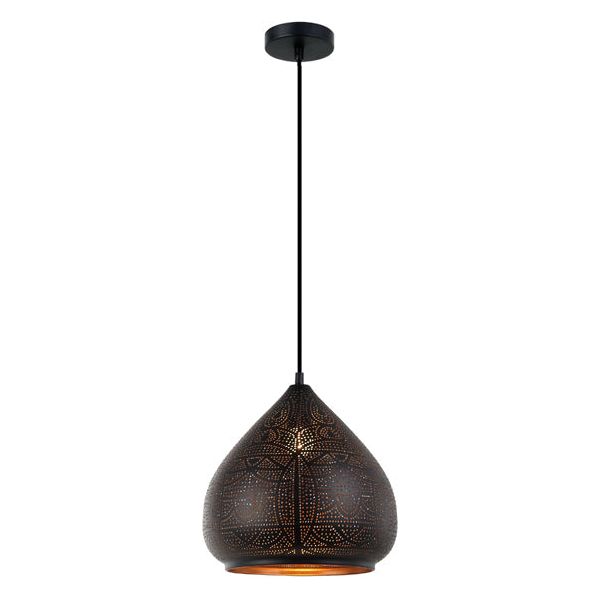 CLA MARRAKESH Black Shade with Gold Interior Pendant Lights