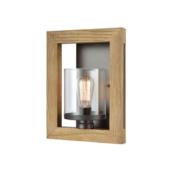 CLA Meti Warm Chestnut Wood Wall Lamp