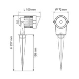 SAL OUTDOOR LED SPIKE LIGHT MINI SPIKE SL7266 6W