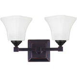 Lighting Inspiration Monroe 2 Lt Wall Bracket Bronze