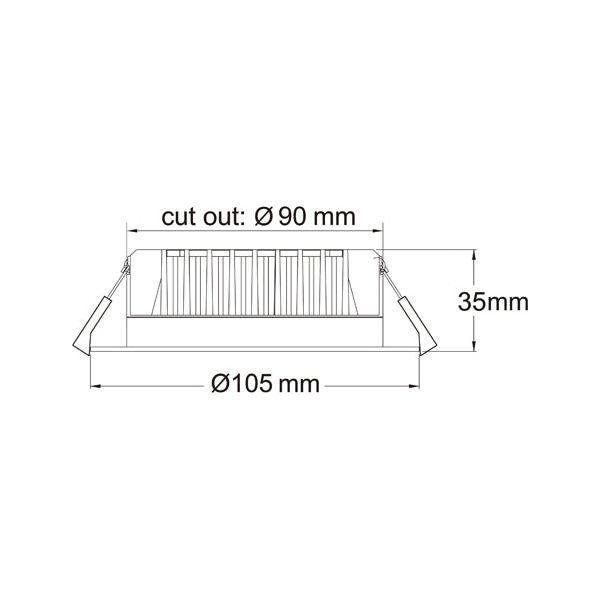 CLA LED Recessed Motion Sensor Downlights IP20