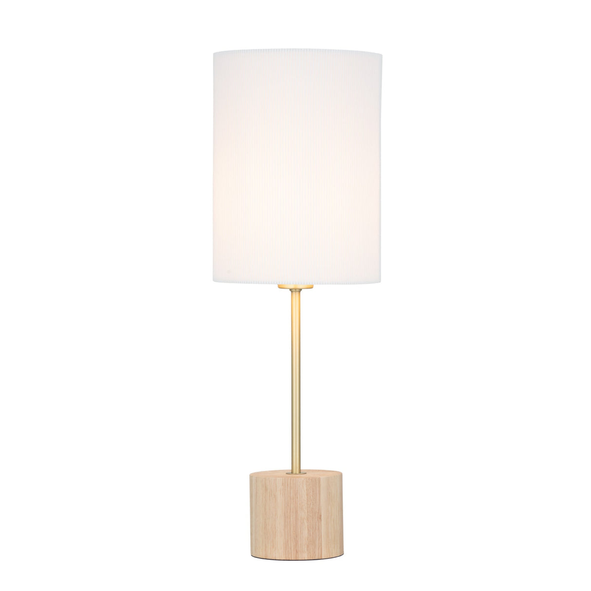 Mercator Flemington Pleated Fabric Wooden Base Lamp