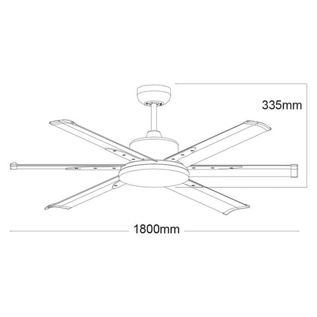 Martec Albatross 72″ DC Ceiling Fan With Remote