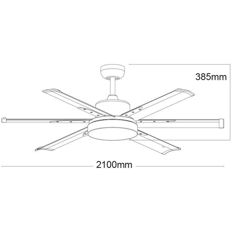 Martec Albatross 84″ DC Ceiling Fan With 24W LED Light and Remote