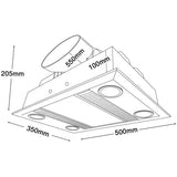 Martec Linear 3 in 1 Bathroom Heater With Exhaust Fan And LED Lights