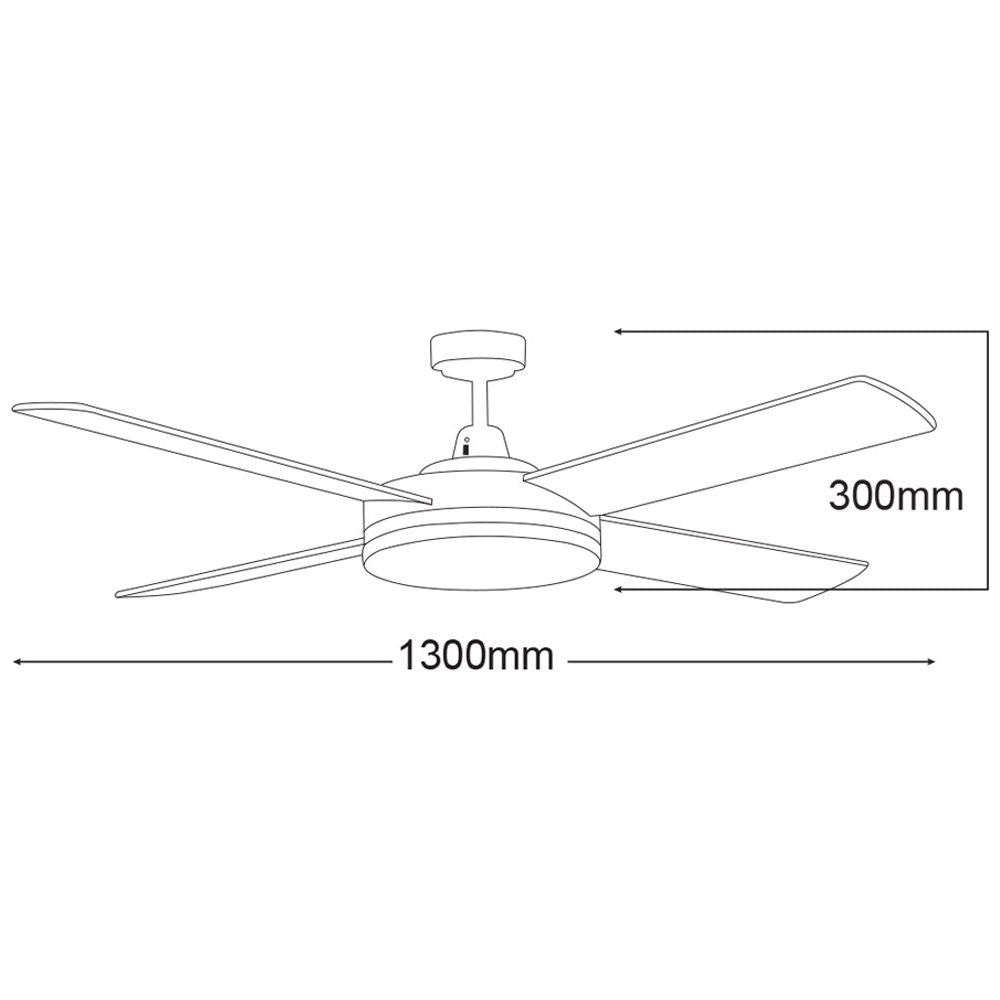 Martec Razor 52″ Ceiling Fan With 28W LED Light