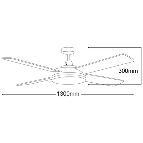 Martec Razor 52″ Ceiling Fan With 28W LED Light