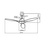 Martec Triumph 52″ Ceiling Fan with ABS Blades