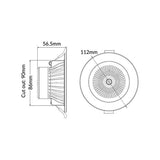 CLA LED Dimmable Tri-CCT with Magnetic Changeable Faceplate Recessed 10W Downlights NOVACOB01