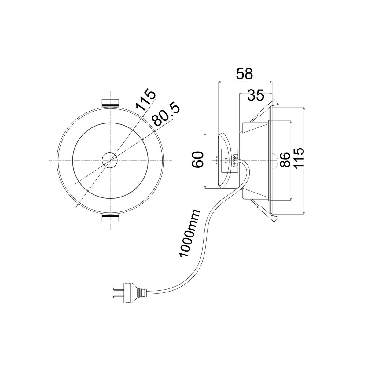 CLA LED Tri-CCT Motion Sensor Recessed 9W Downlight IP44