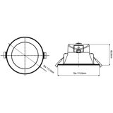 Martec Tradetec Niko 9w Recessed Tricolour LED Integrated Downlight