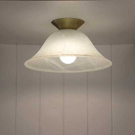 Oriel Lighting PANA 30cm Alabaster Glass DIY