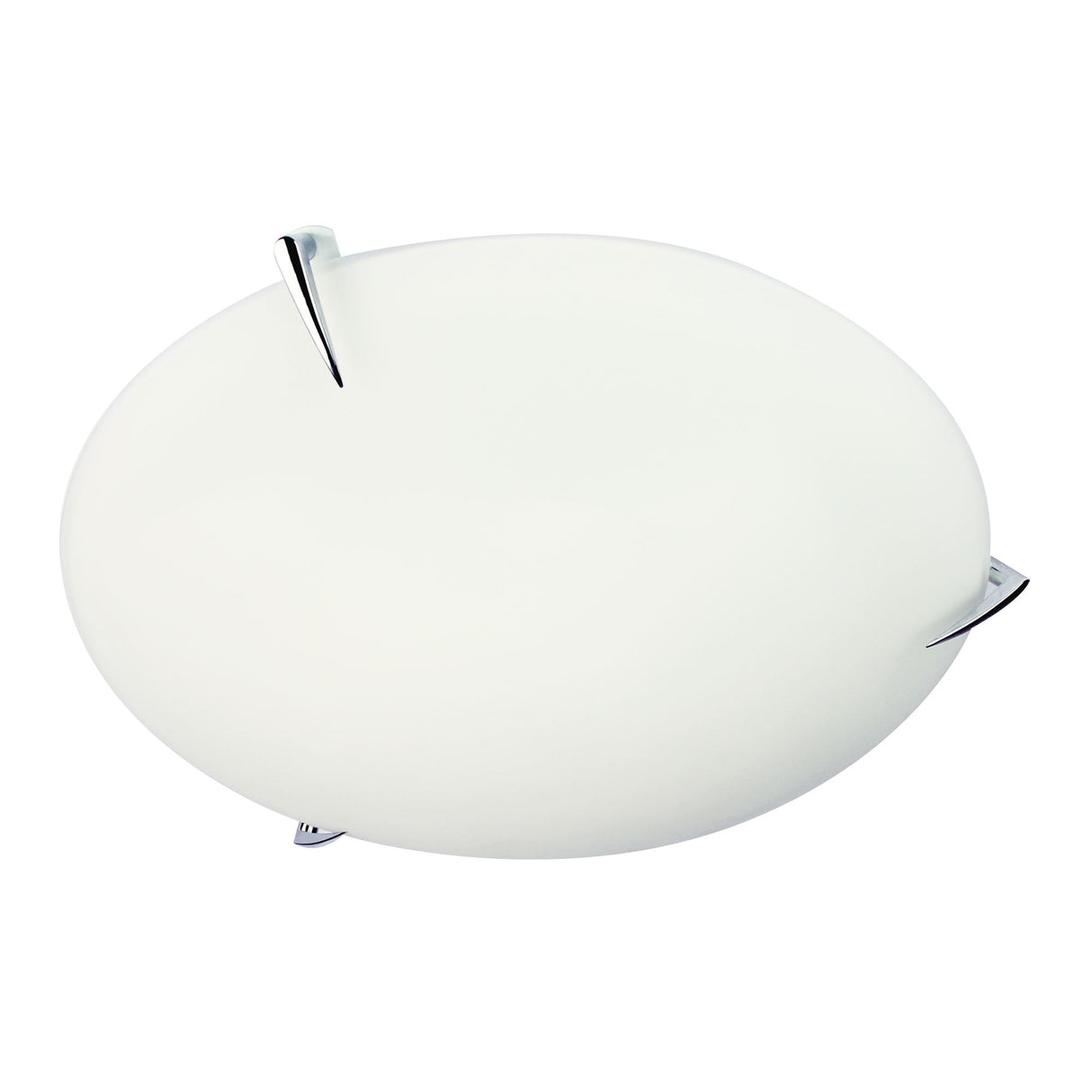 Oriel Lighting CLAW 30cm Ceiling Light Matt Opal and Chrome