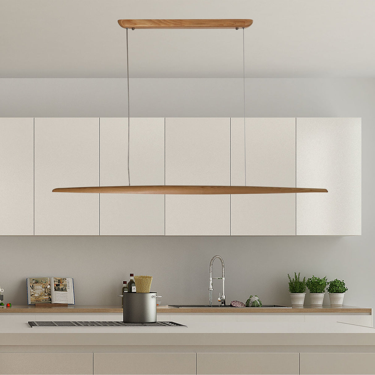 Oriel EASTOFT ASH wood CCT LED Pendant