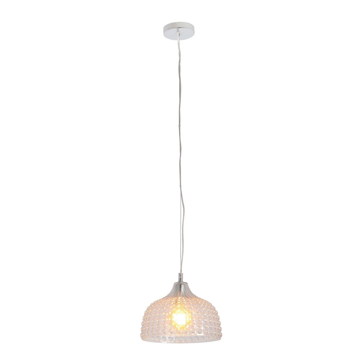 Oriel Cara 28 Clear Glass Pendant