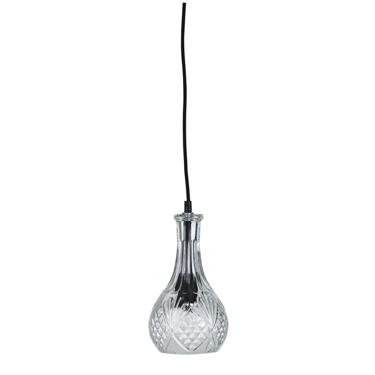 Oriel Lighting DECANT 1 Retro Vintage Cut Glass Pendant