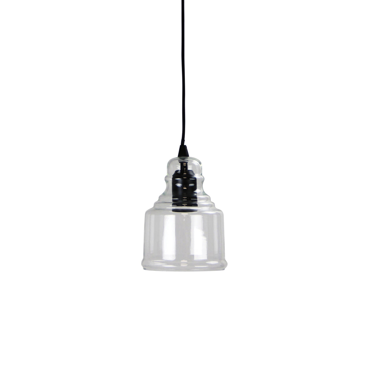 Oriel Lighting AUBURN 2 Clear Glass Single Pendant