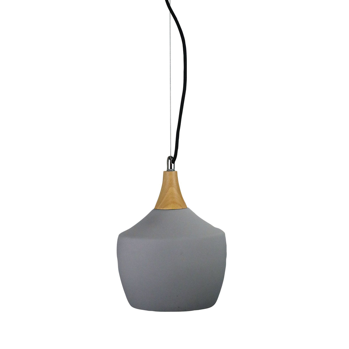 Oriel Lighting CONCRETE PANTO 3 Urban Style Pendant in Concrete and Timber