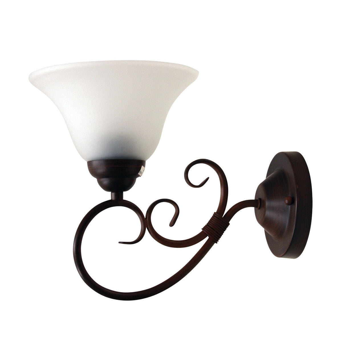 Oriel Gaston Wall Bronze Traditional Frost wall light