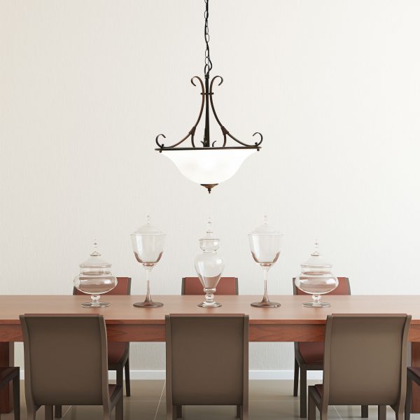 Oriel Gaston 3LT Bronze Traditional Frost Pendant