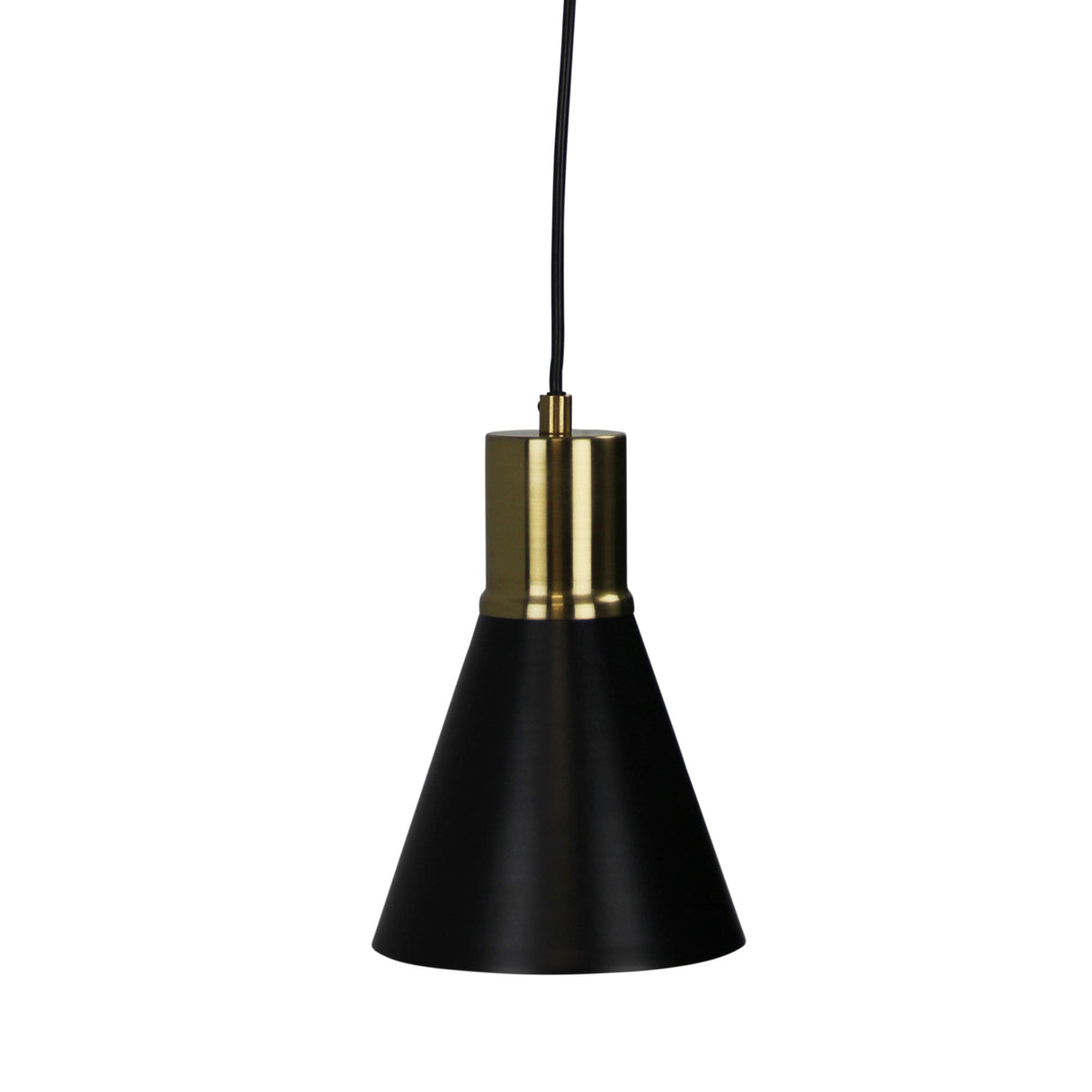 Oriel Como Single Antique Brass Black and Antique Brass Single Pendant