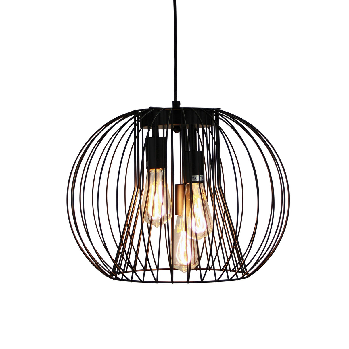 Oriel Lighting Malo.45 3 Light Wire Pendant Black