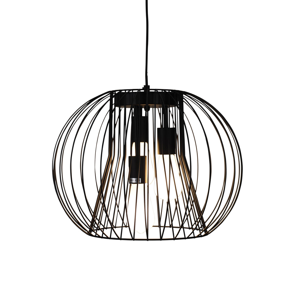 Oriel Lighting Malo.45 3 Light Wire Pendant Black