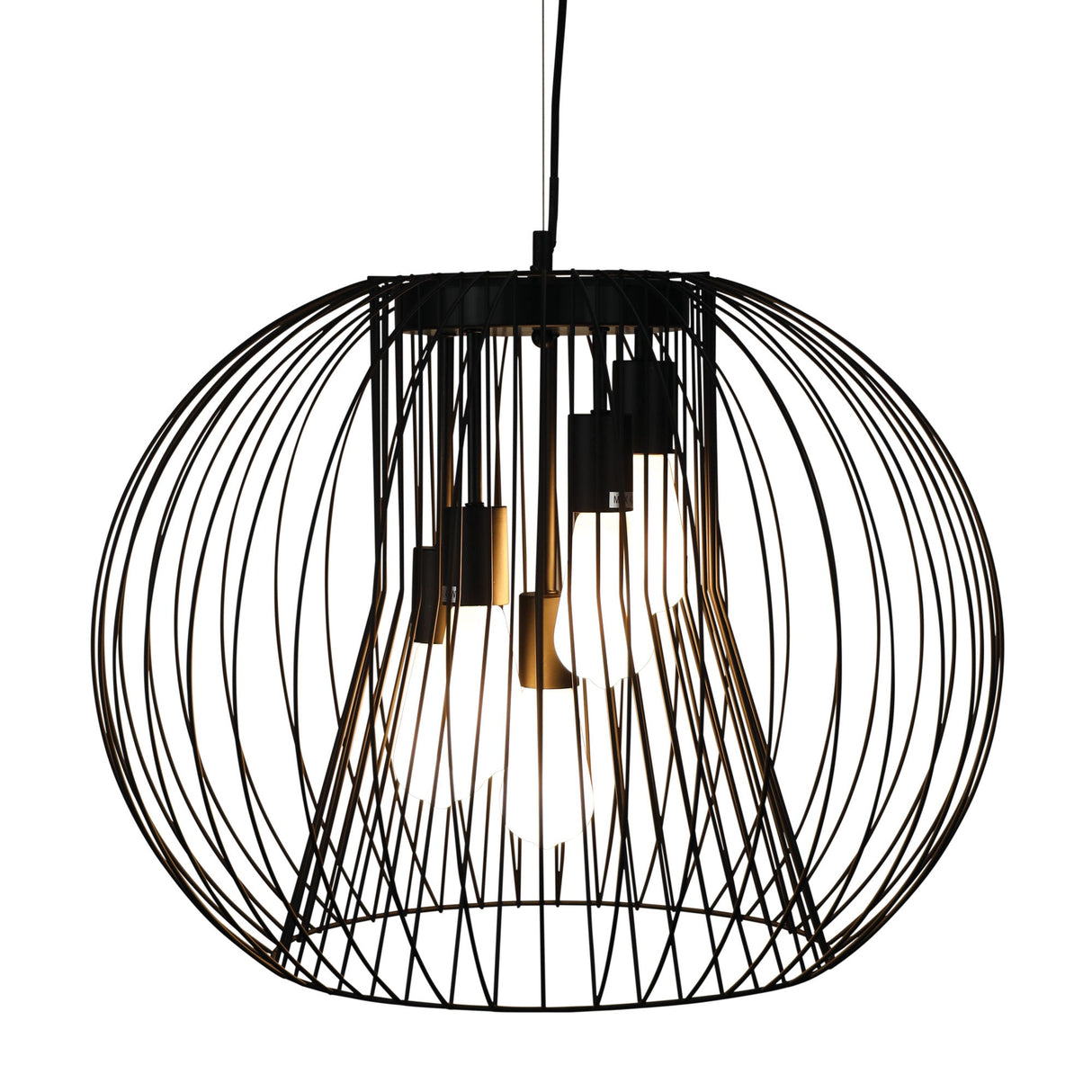 Oriel Lighting Malo.60 5 Light Wire Pendant Black