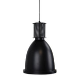 Oriel Lighting Bay 27 Black Retro Industrial Single Pendant