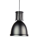 Oriel Lighting Bay 28 Black Retro Industrial Single Pendant