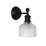 Oriel Lighting Brighton Wall Light Black/Clear