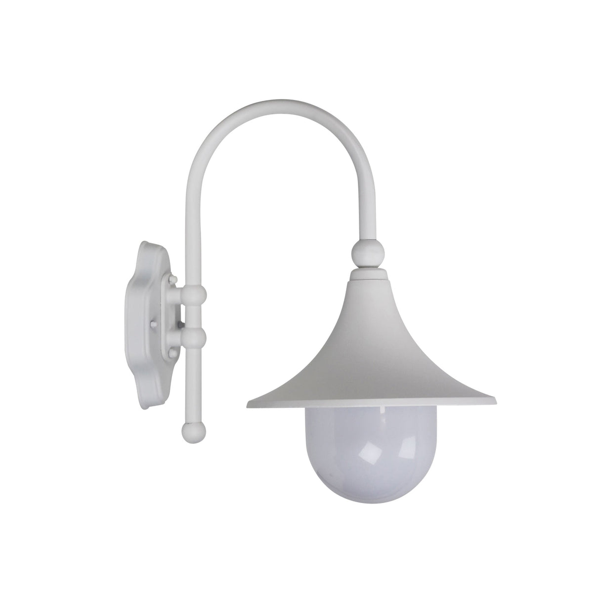 Oriel Lighting Moca Outdoor Wall Light White/Opal