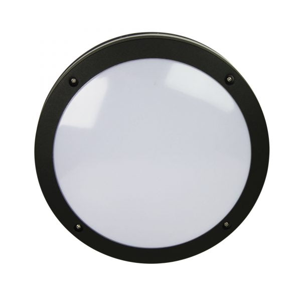 Oriel Lighting TONATO PLAIN Black IP54 Outdoor Bulkhead Light