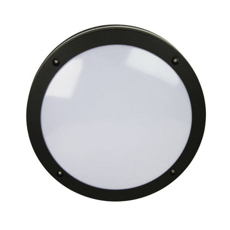 Oriel Lighting TONATO PLAIN Black IP54 Outdoor Bulkhead Light