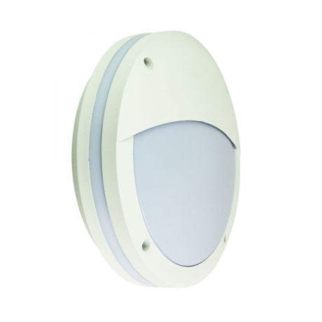 Oriel Lighting TONATO EYELID White IP54 Outdoor Bulkhead Light