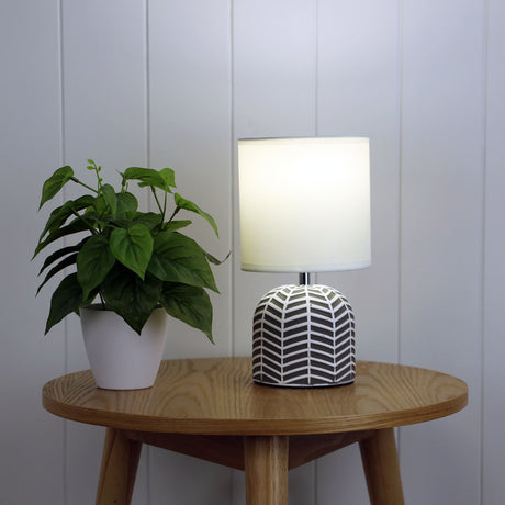 Oriel Lighting Mandy Complete Table Lamp Grey