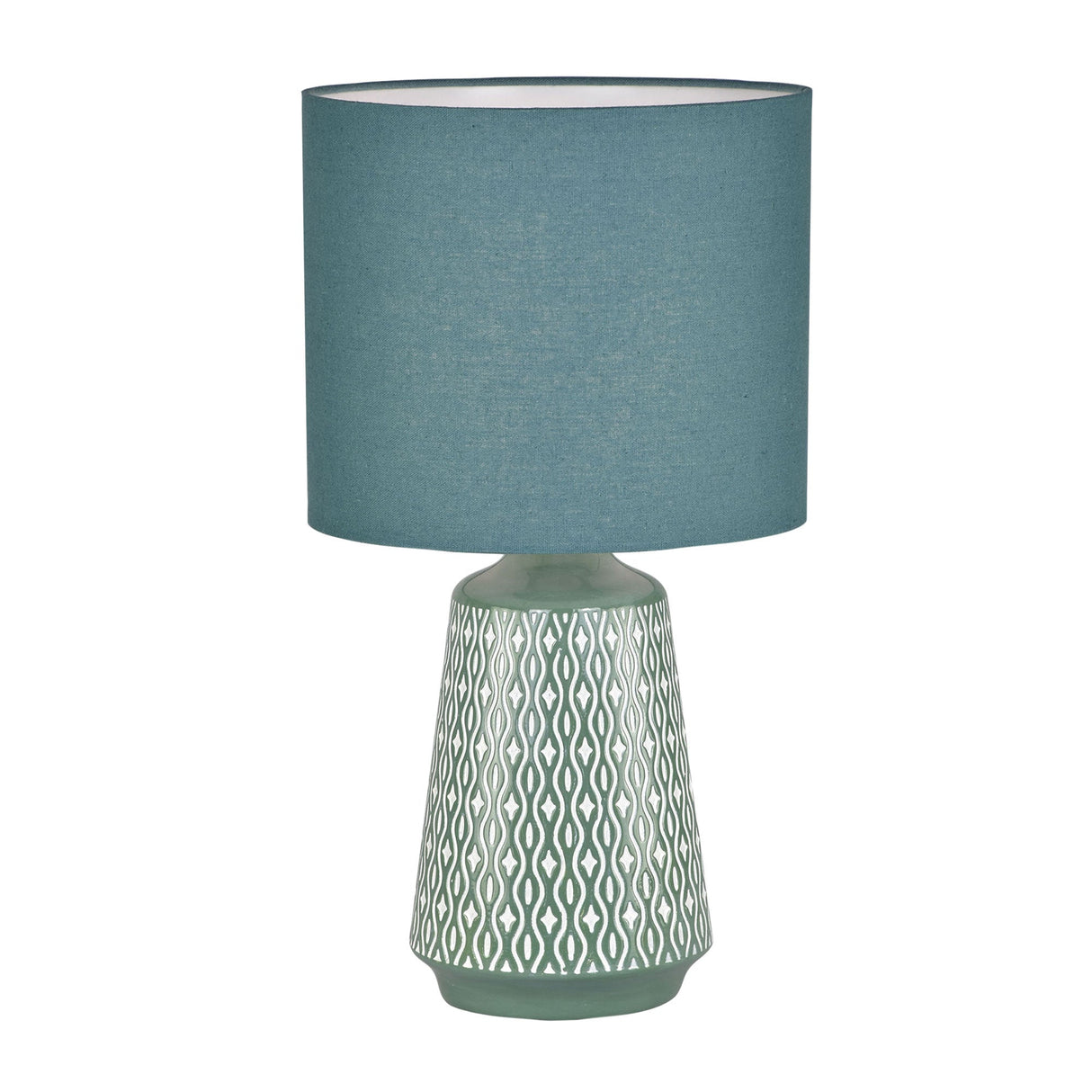 Oriel MOANA Ceramic Table Lamp with Shade in 6 Colours