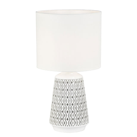 Oriel MOANA Ceramic Table Lamp with Shade in 6 Colours