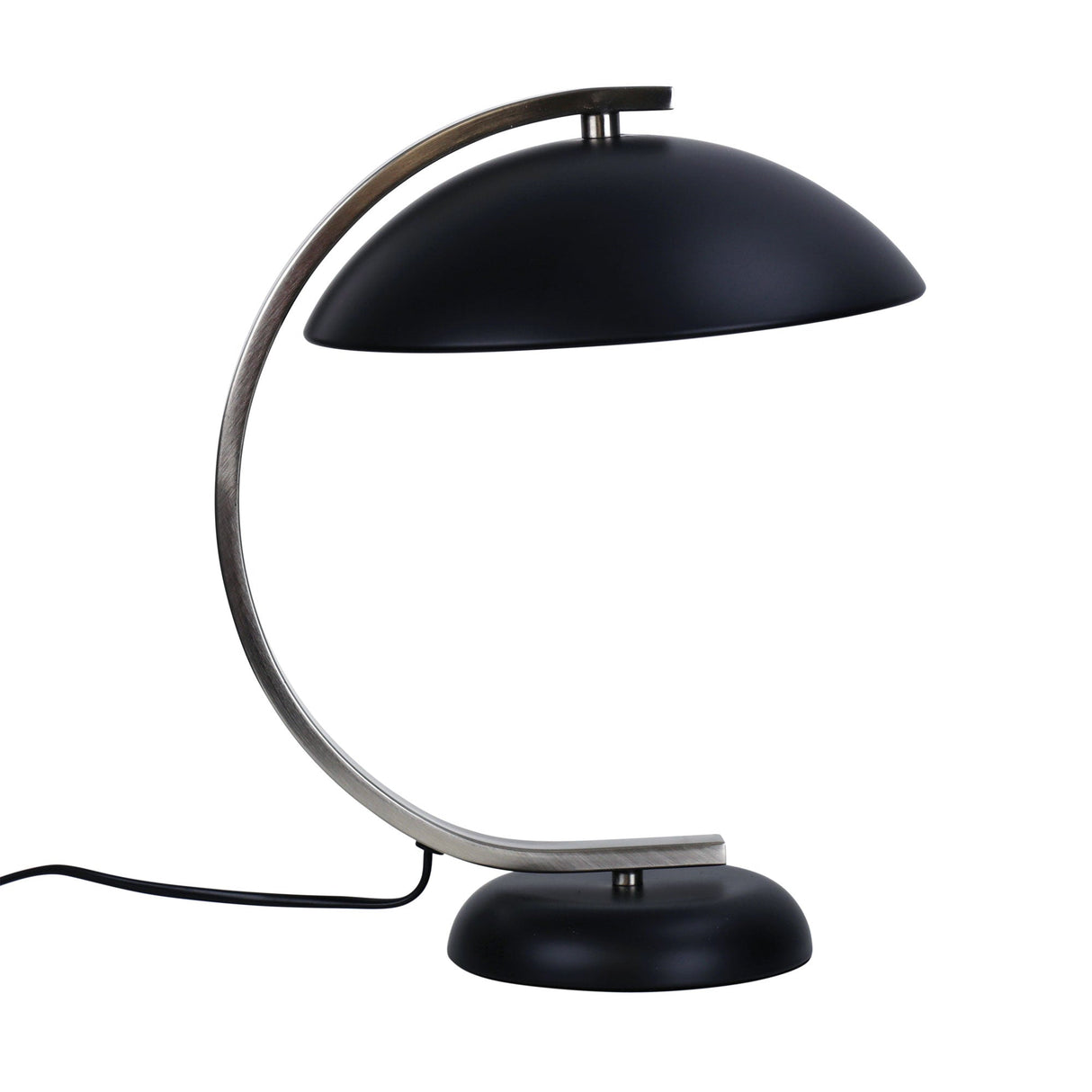 Oriel DECO TABLE LAMP Black Brushed Chrome