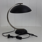 Oriel DECO TABLE LAMP Black Brushed Chrome