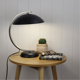 Oriel DECO TABLE LAMP Black Brushed Chrome