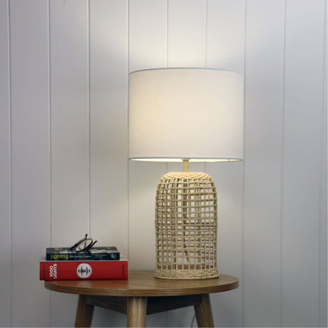 Oriel BRIZO Rattan Lamp Base with Shade