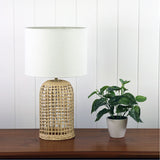 Oriel BRIZO Rattan Lamp Base with Shade