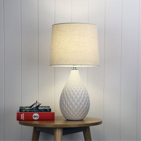 Oriel DANU Ceramic Table Lamp with Shade