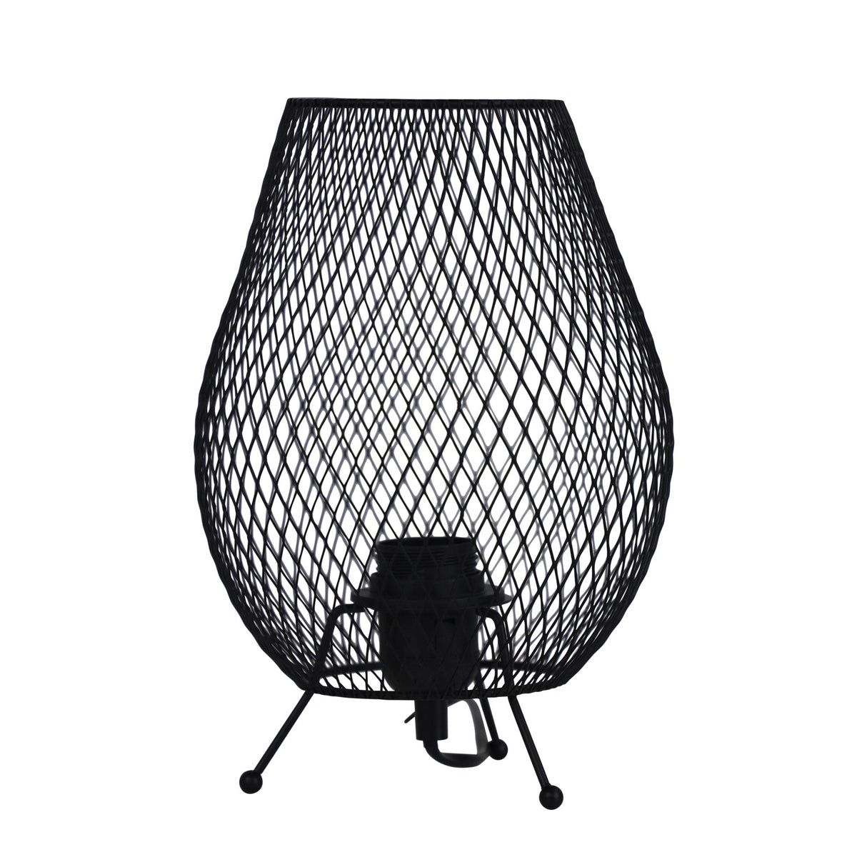 Oriel Lighting Hyzer Mesh Table Lamp Black