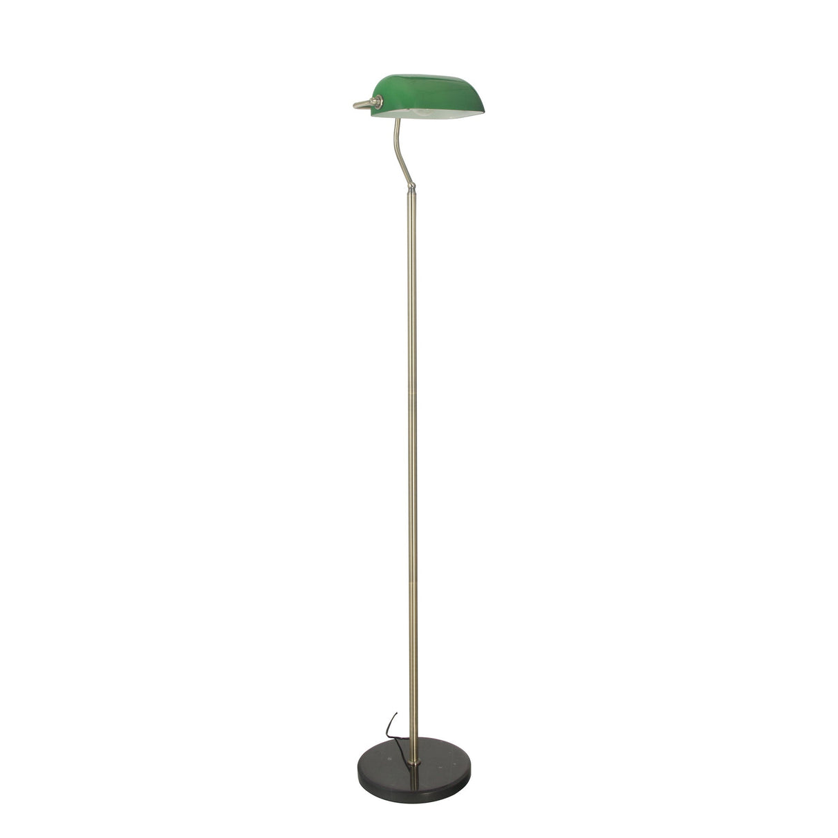 Oriel Lighting Bankers Floor Lamp Antique Brass (Switched)